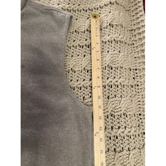 Izod Mens Gray Fleece Vest Zip-Up Sleeveless Jacket L Size - Picture 7 of 16